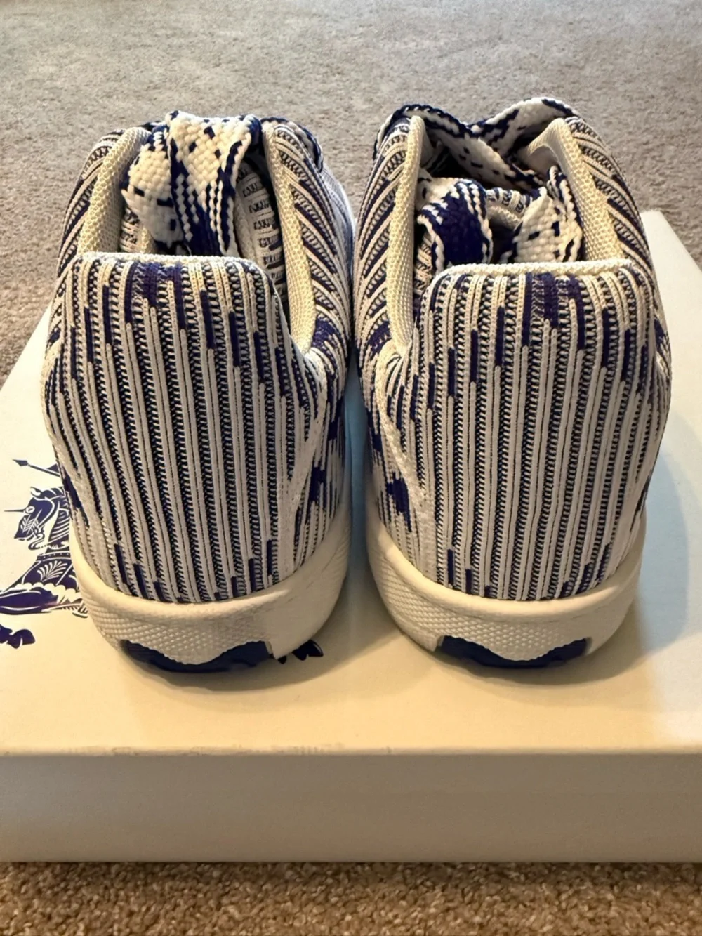 Burberry Blue & White Sneakers - Picture 8 of 14